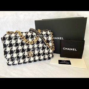 chanel 19 tweed houndstooth